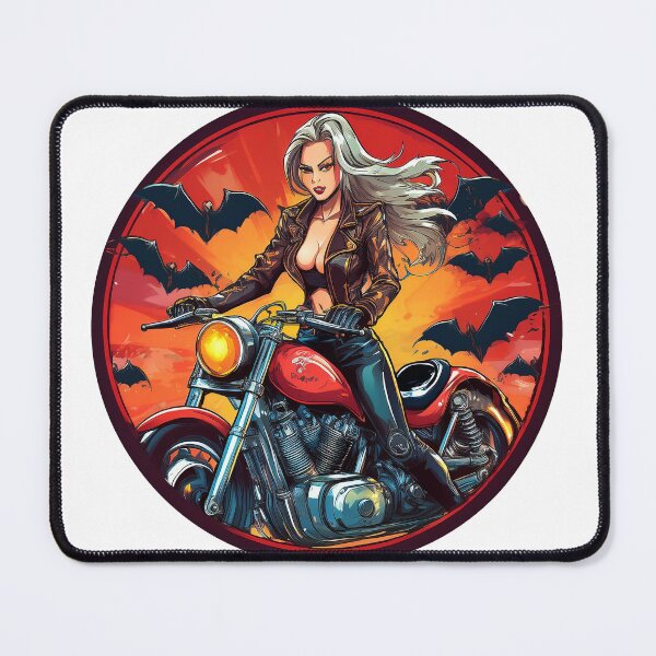 Item preview, Bat Girl on a Motorcycle designed and sold by BADESIGNZZ.