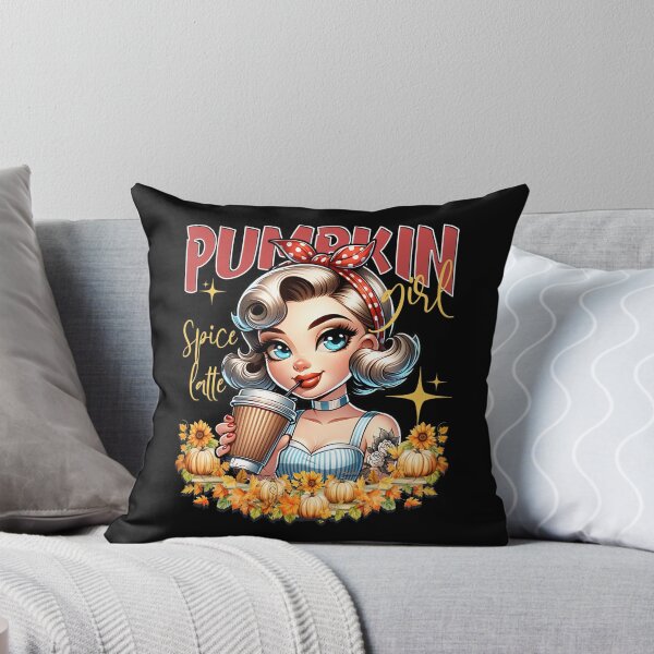 Item preview, PUMPKIN SPICE LATTE PIN-UP GIRL RETRO  designed and sold by justyna-s28.