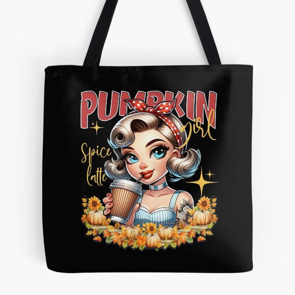 Item preview, PUMPKIN SPICE LATTE PIN-UP GIRL RETRO  designed and sold by justyna-s28.
