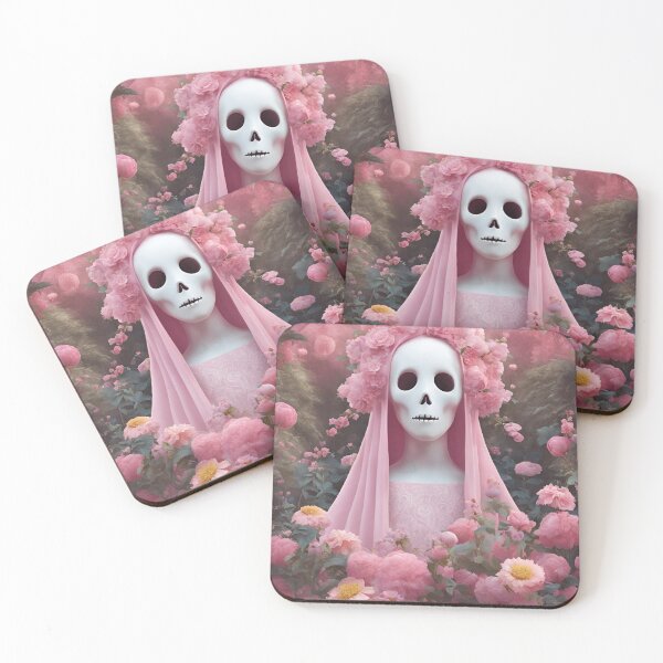 Item preview, Lonely pink ghost in pink flowers, romantic garden, romantic Halloween, pink Halloween designed and sold by KolorellaS.