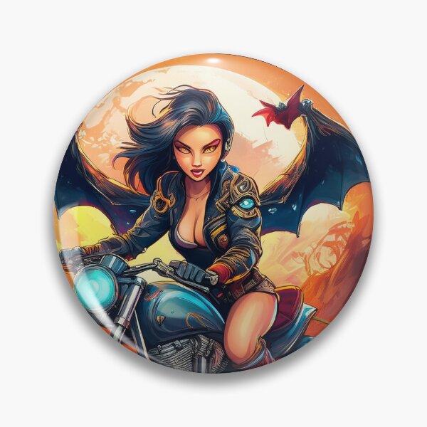 Item preview, Bat Girl Biker on a Motorcycle designed and sold by BADESIGNZZ.