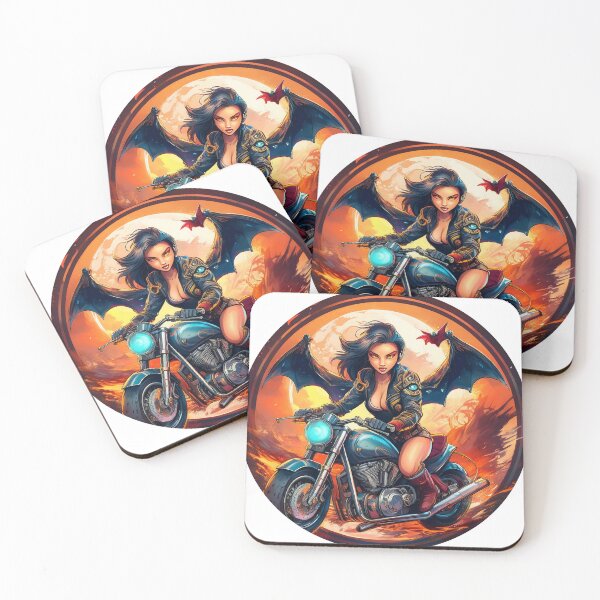 Item preview, Bat Girl Biker on a Motorcycle designed and sold by BADESIGNZZ.