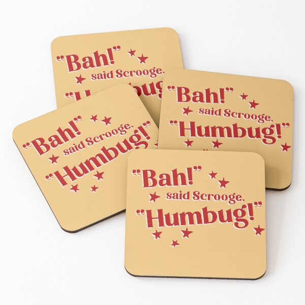 Item preview, Bah humbug! Scrooge Christmas Slogan from A Christmas Carol designed and sold by WilfredsWords.