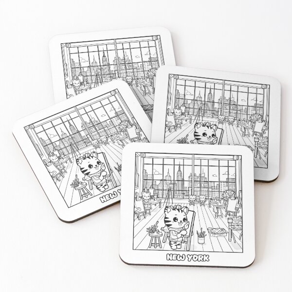 Item preview, Kawaii Tiger Artists NYC: Empire State Cute Cartoon designed and sold by ExtraMessages.