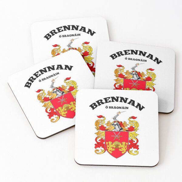 Item preview, Brennan Family Crest Name in English & Irish designed and sold by REAL IRISH GIFTS.