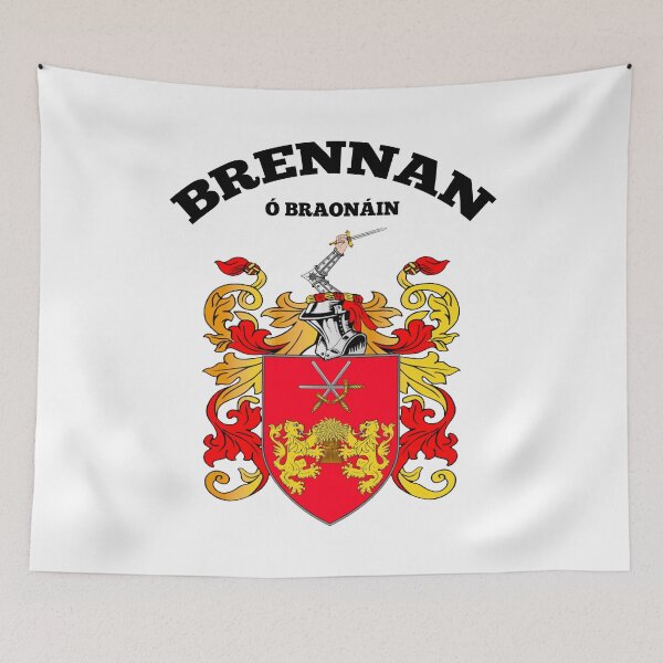 Item preview, Brennan Family Crest Name in English & Irish designed and sold by REAL IRISH GIFTS.