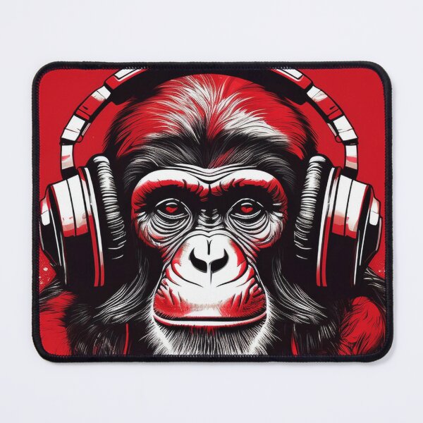 Item preview, chimpanzee in Headphones.  designed and sold by Boxing Kangaroo Retail Company.
