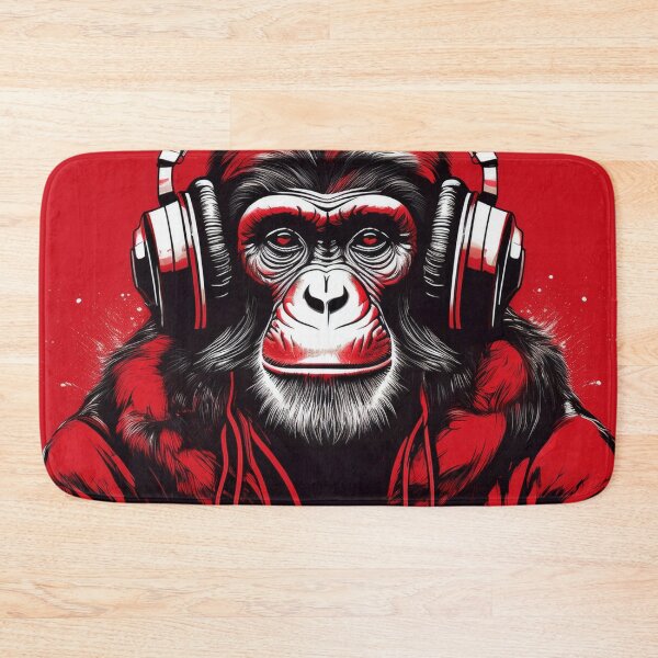 Item preview, chimpanzee in Headphones.  designed and sold by Boxing Kangaroo Retail Company.