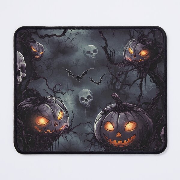 Item preview, Pumpkins and Skulls in a Gloomy Forest designed and sold by Fab-Haven.