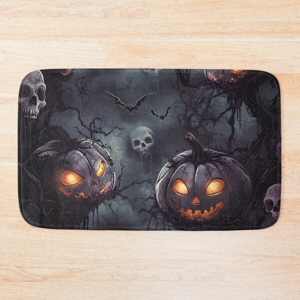 Item preview, Pumpkins and Skulls in a Gloomy Forest designed and sold by Fab-Haven.