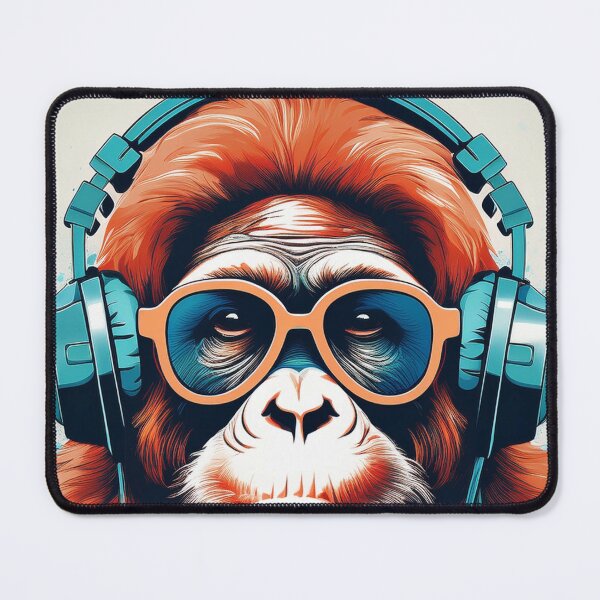 Item preview, Orangutan in Headphones.  designed and sold by Boxing Kangaroo Retail Company.