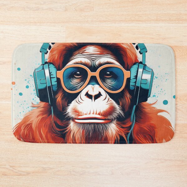 Item preview, Orangutan in Headphones.  designed and sold by Boxing Kangaroo Retail Company.