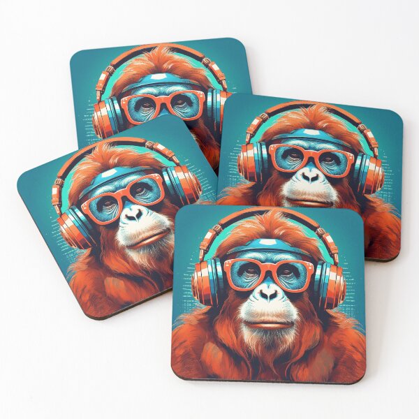 Item preview, Orangutan in Headphones.  designed and sold by Boxing Kangaroo Retail Company.