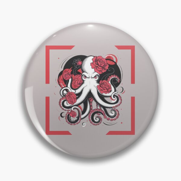 Item preview,  An octopus, but instead of the traditional tentacles, it has flowers extending from its base designed and sold by 123ks.