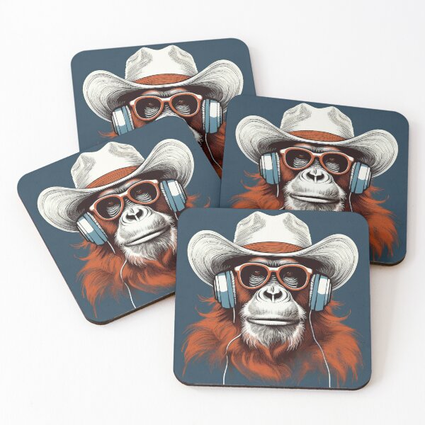 Item preview, Orangutan in Headphones.  designed and sold by Boxing Kangaroo Retail Company.