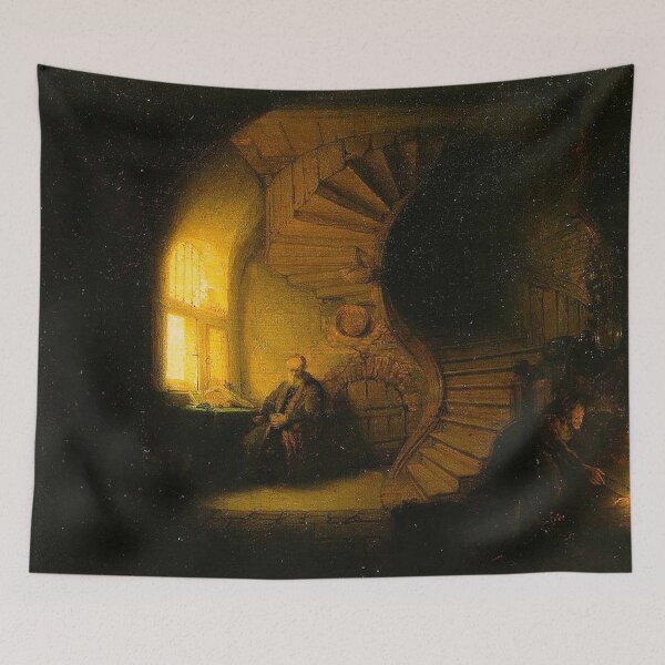 Item preview, HD. The Philosopher in Meditation, by Rembrandt  designed and sold by ArmoniMundi.