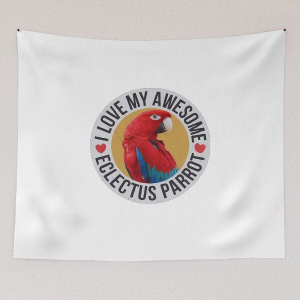Item preview, Eclectus Parrot Sticker,I Love My Awesome Eclectus Parrot - Parrot Lovers Gift designed and sold by SlocifieShop.