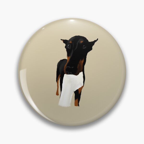 Artikelvorschau, Dobermann mit weißer Socke entworfen und verkauft von Cozythoughts.