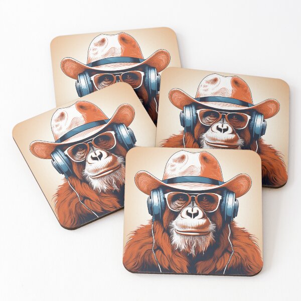 Item preview, Orangutan in Headphones.  designed and sold by Boxing Kangaroo Retail Company.