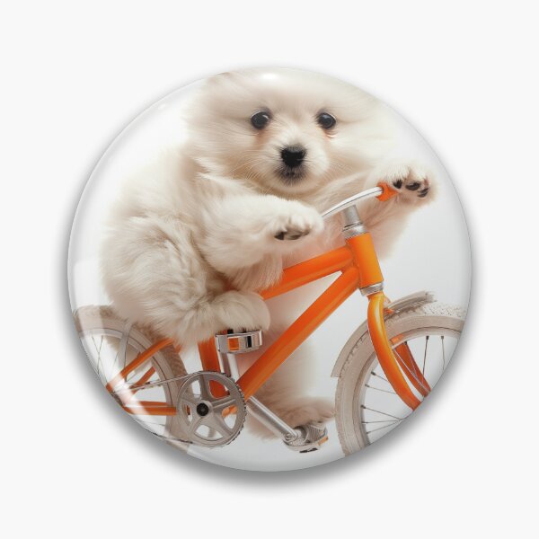 Item preview, El pequeño y lindo Chao Chao andando en la bicicleta naranja designed and sold by Samonshop.