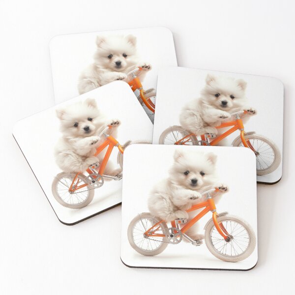 Item preview, Little cute Chao Chao riding the orange bicycle designed and sold by Samonshop.