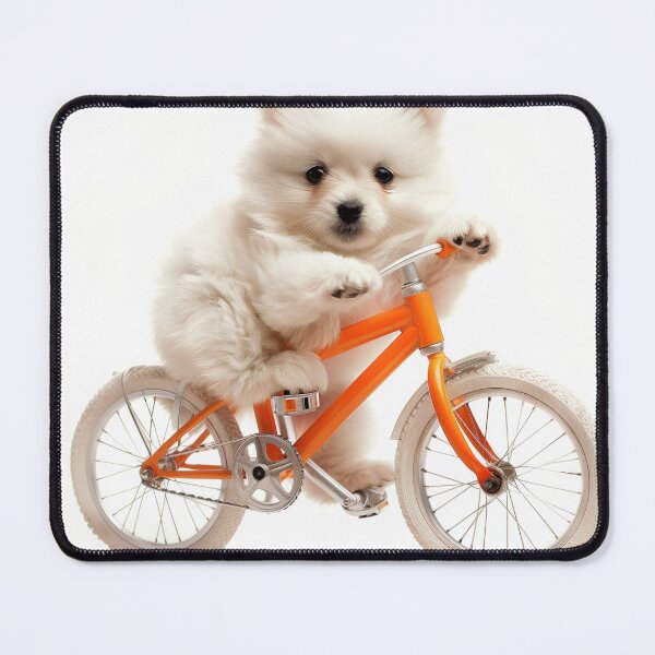 Item preview, Little cute Chao Chao riding the orange bicycle designed and sold by Samonshop.
