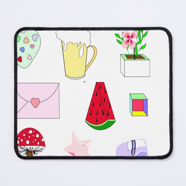 Item preview, Creating graphic art drawings featuring watermelons, drinks, playful shapes, and mushrooms designed and sold by Nature  Nblossom.