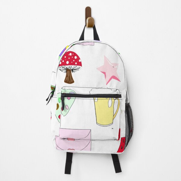 Item preview, Creating graphic art drawings featuring watermelons, drinks, playful shapes, and mushrooms designed and sold by Nature Nblossom.