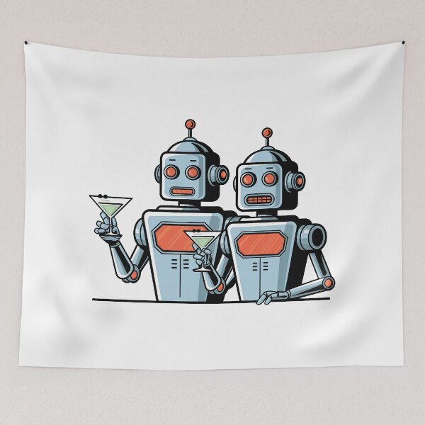 Item preview, Robot Happy Hour designed and sold by Angry Swan Designs.