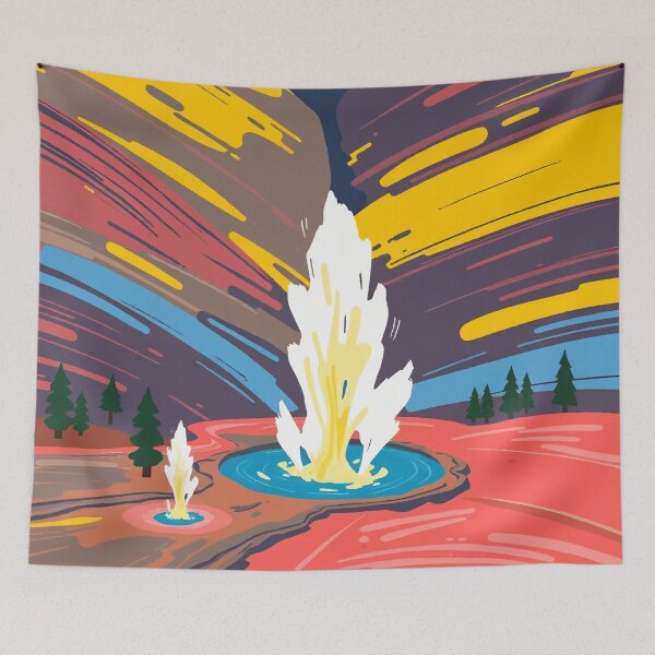 Aperçu de l'œuvre Geysers de Yellowstone créée et vendue par WildlifeInc.