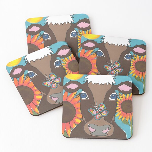 Item preview, Cute Brown Cow Acrylic Painting designed and sold by Sartoris Art.