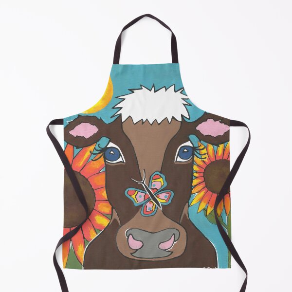 Item preview, Cute Brown Cow Acrylic Painting designed and sold by Sartoris Art.
