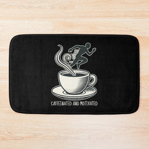 Item preview, Coffee Cup with a Runner - Caffeinated and Motivated designed and sold by MaateoDesign.