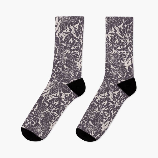 Item preview, White Black Gothic Flowers with Whimsical Accents designed and sold by Claudia S. Design.