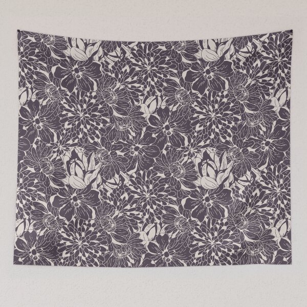 Item preview, White Black Gothic Flowers with Whimsical Accents designed and sold by Claudia S. Design.