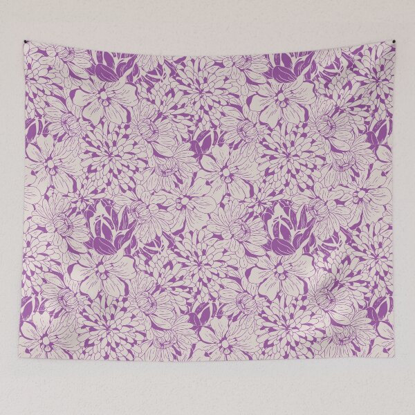 Item preview, White Purple Gothic Flowers with whimsical Accents designed and sold by Claudia S. Design.