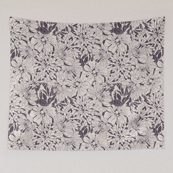 Item preview, Black White Gothic Flowers with whimsical Accents designed and sold by Claudia S. Design.