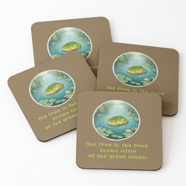 Item preview, The frog in the pond knows little of the great ocean. zen quotes designed and sold by La Loca.