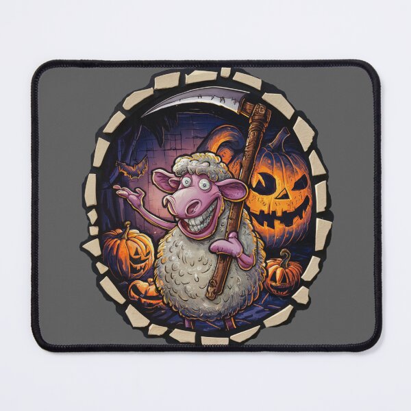 Item preview, Farmer's Halloween - Sheep with a scythe - 01 designed and sold by kjp-design.