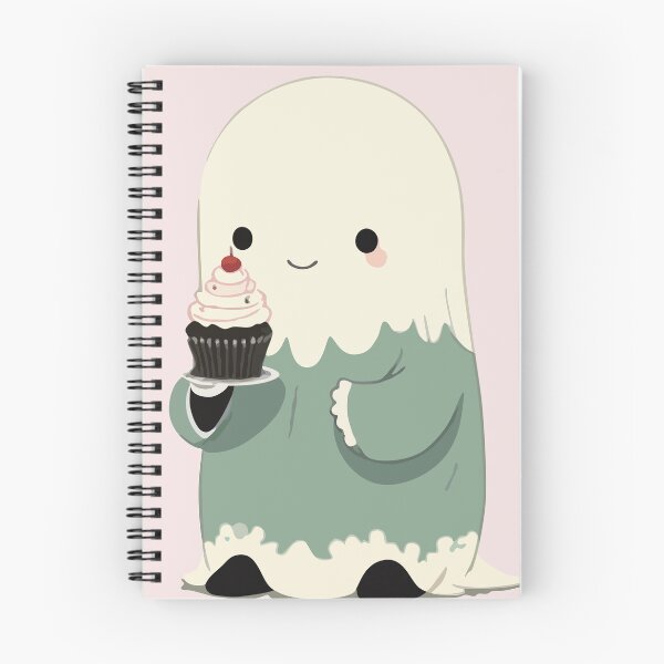 Item preview, Cute Spirit: Kawaii Ghost with Mini Cupcake designed and sold by CrazySweets.