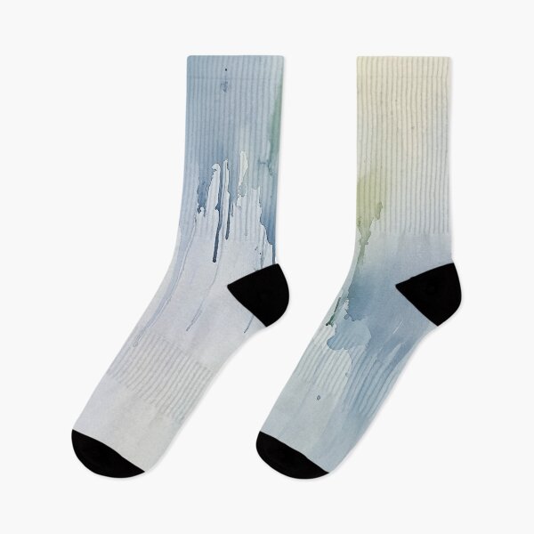 Item preview, Abstract Frost Patterns on a Windowpane – Minimalist Winter Watercolor Art designed and sold by solynneart.