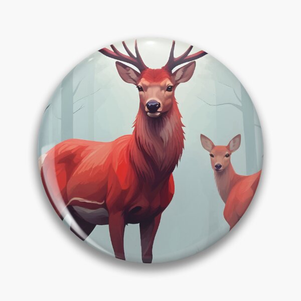 Item preview, Red Deer in a Foggy Forest designed and sold by WildlifeInc.