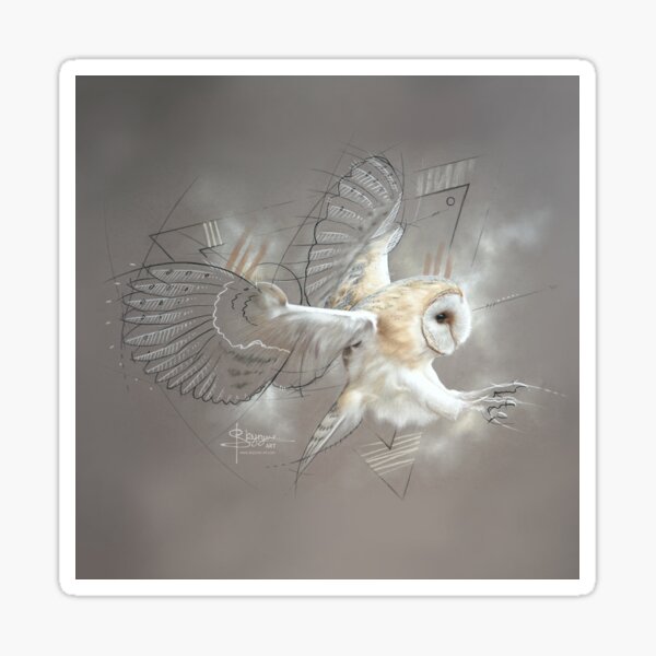 Item preview, ELAPHROS Pastel owl drawing designed and sold by SkyzuneART.