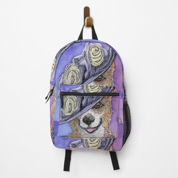 Item preview, My fair corgi - Welsh corgi dog wearing a floral hat designed and sold by SusanAlisonArt.