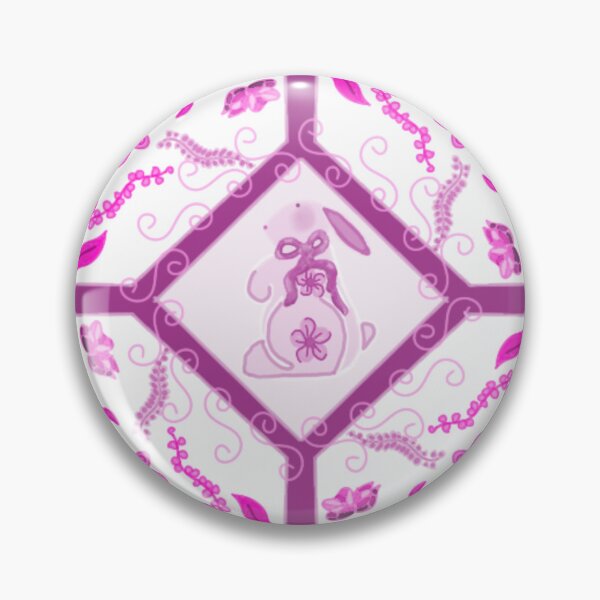 Item preview, Floral border bunny designed and sold by The Menagerie .