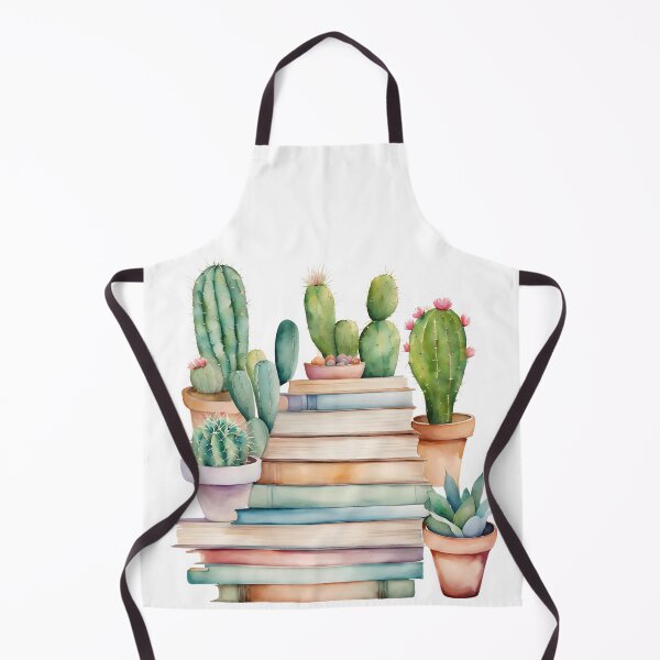 Item preview, Cacti in pots on books, I love books and cacti,  vintage books,  designed and sold by KolorellaS.