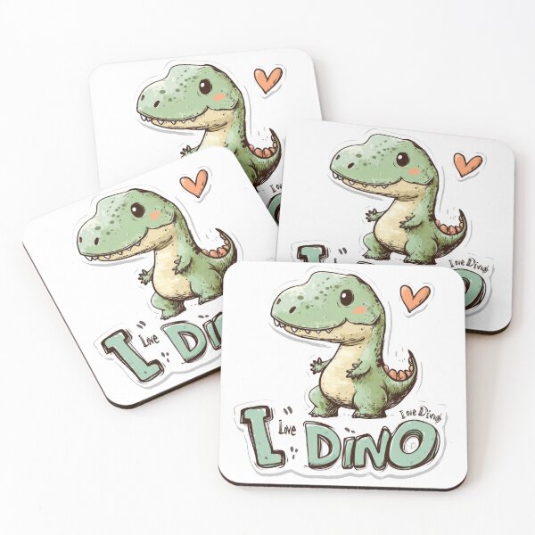 Item preview, Cute Kawaii Dinosaur “I Love Dino” Design designed and sold by BeUniqueCo.