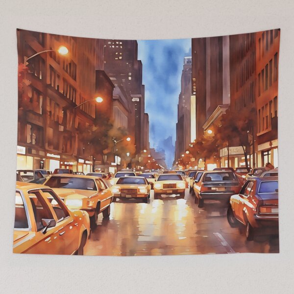 Item preview, Taxicab Tussle designed and sold by RCWatercolours.