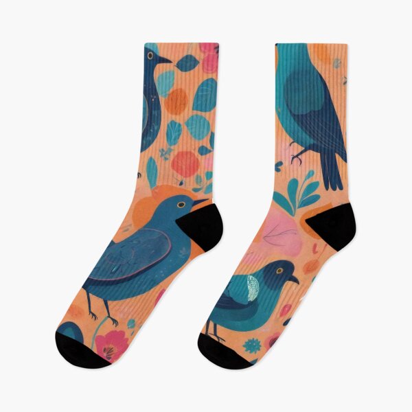 Item preview, Vibrant Geometric Birds and Flowers designed and sold by ImmersiveArt Era.