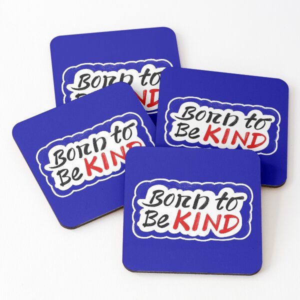 Item preview, Born To Be Kind Hand Written Row Unfinished Text Expression in Three Basic Fountain Pen Ink Colors with White Casing designed and sold by Wiggly Lines.